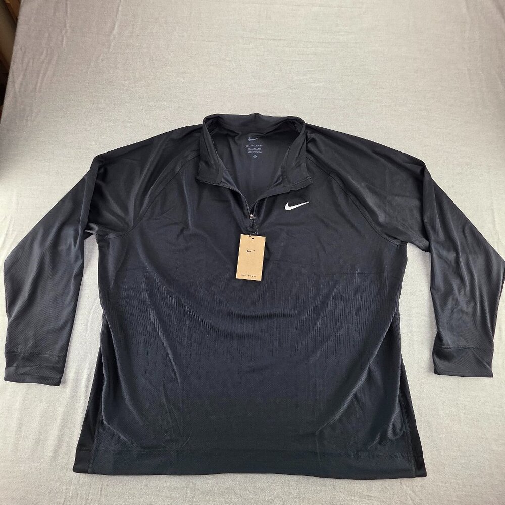 Nike Golf Men's Tour Dri-FIT Advanced Half Zip Pullover Black FD5833 010 NWT XXL